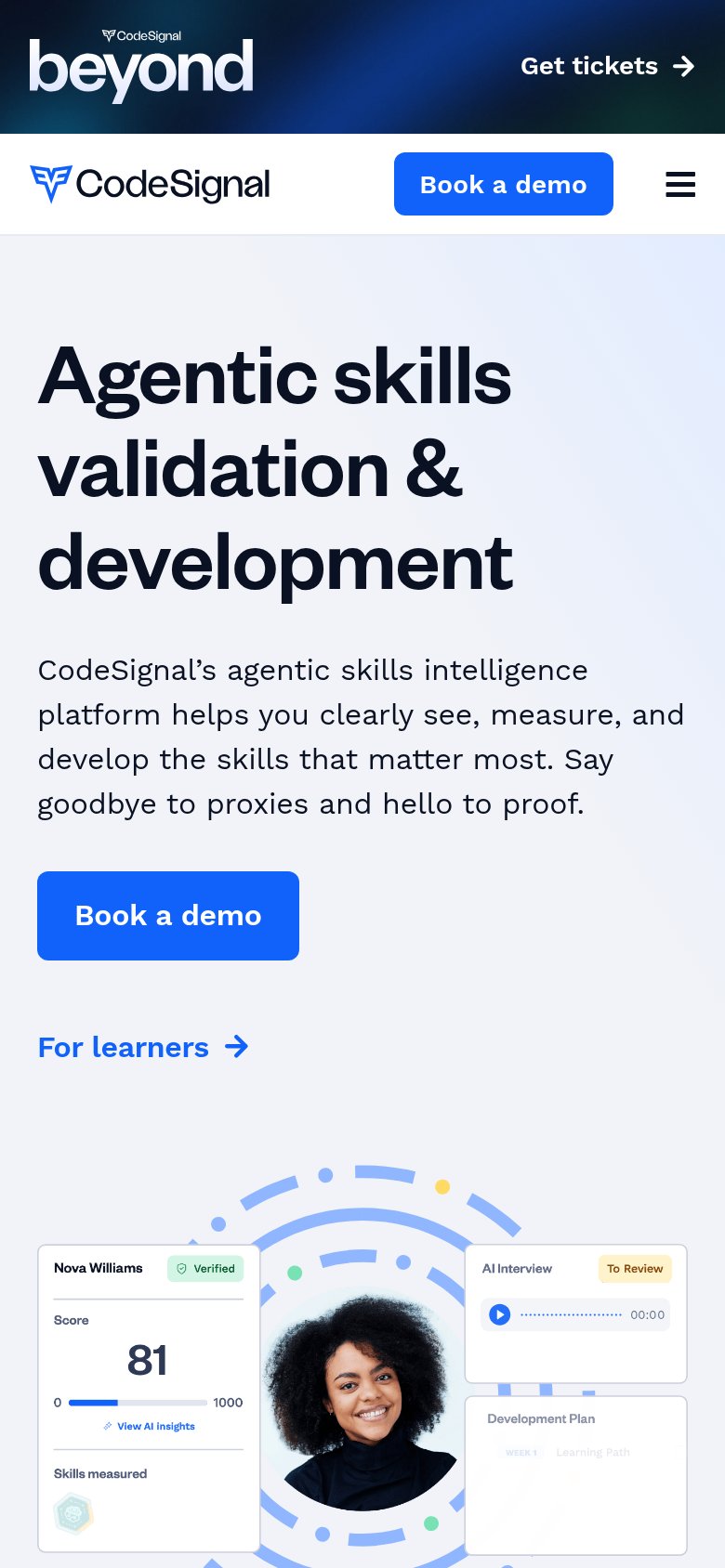CodeSignal mobile capture for Mobile web