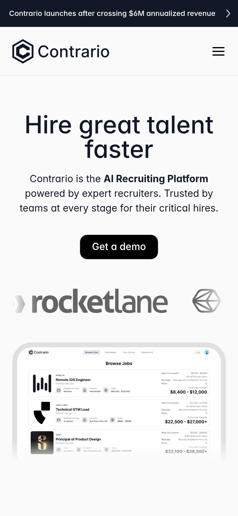 Contrario mobile capture for Mobile web