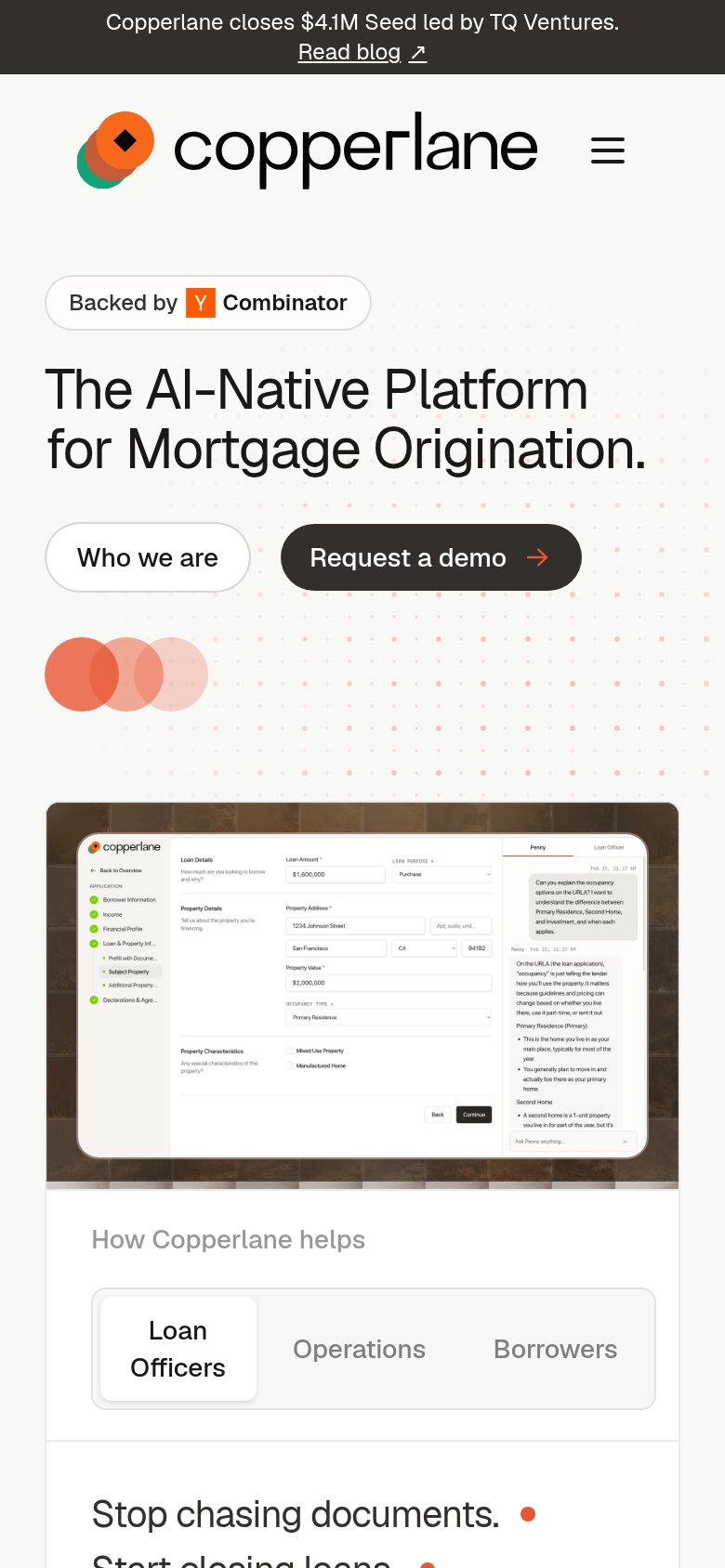 Copperlane mobile capture for Mobile web
