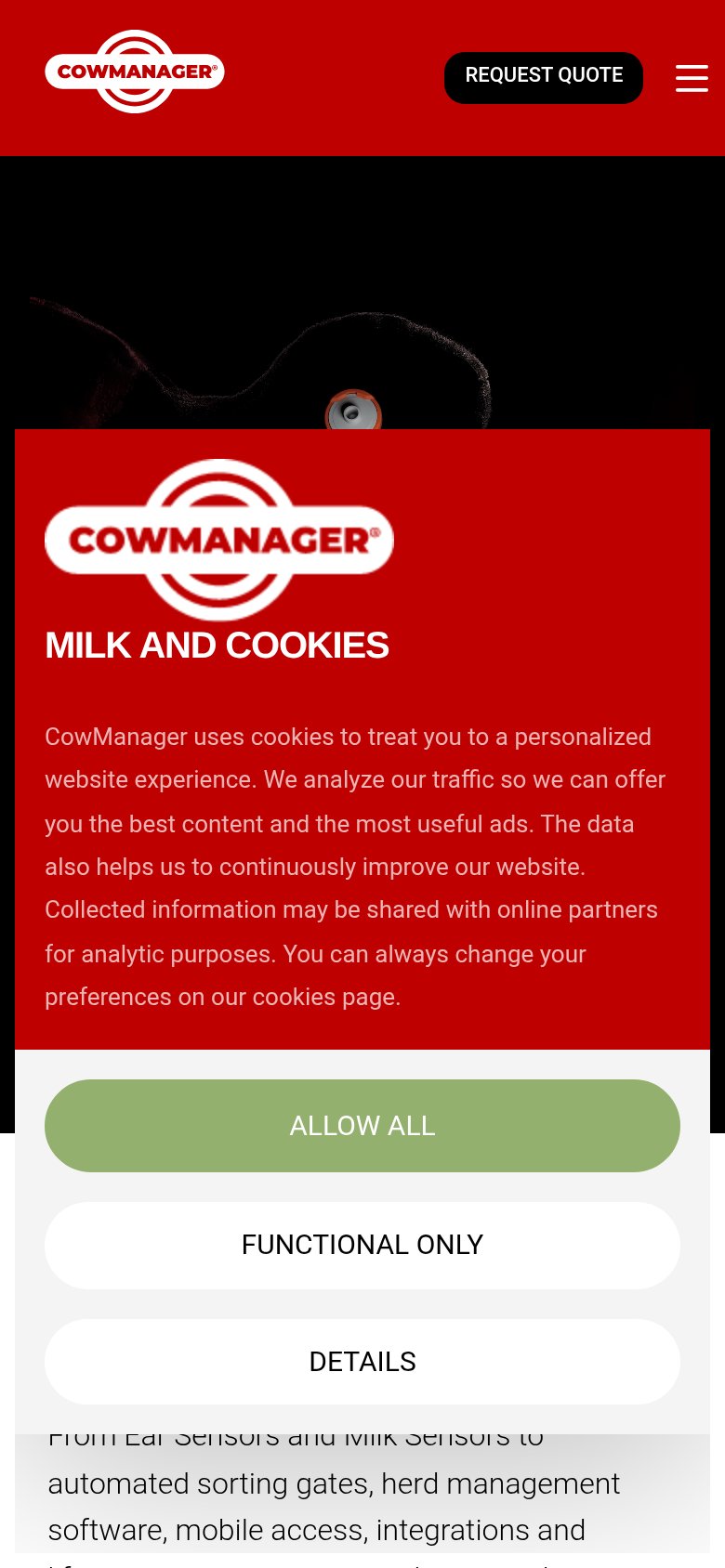 CowManager mobile capture for Mobile web