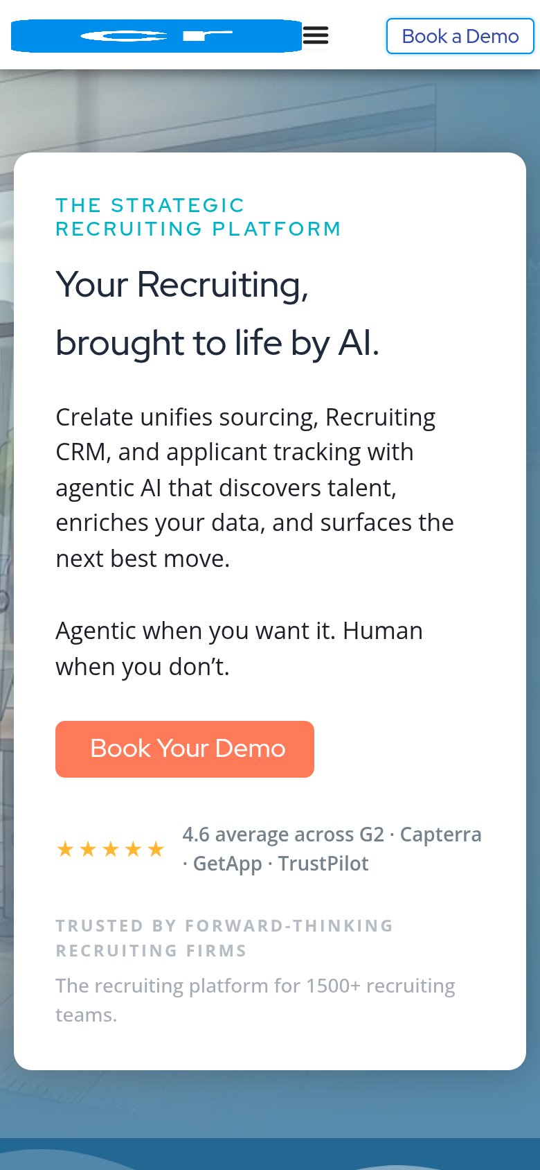 Crelate mobile capture for Mobile web