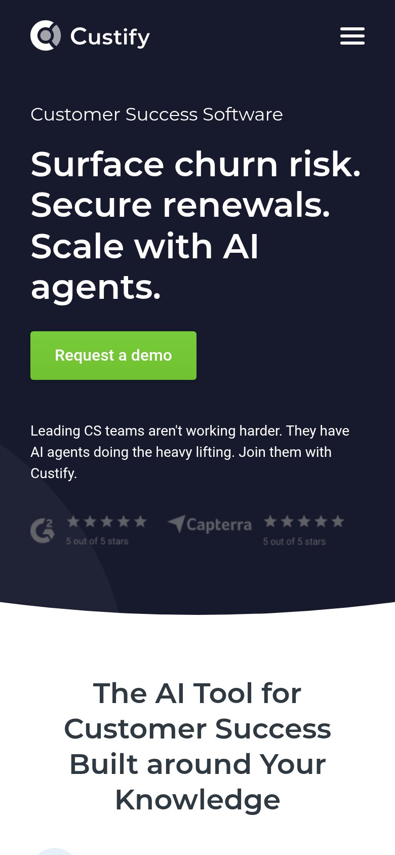 Custify mobile capture for Mobile web