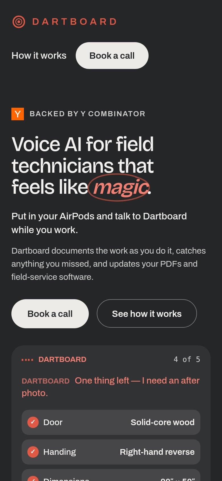 Dartboard mobile capture for Mobile web