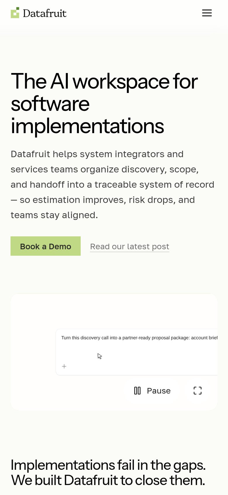 Datafruit mobile capture for Mobile web