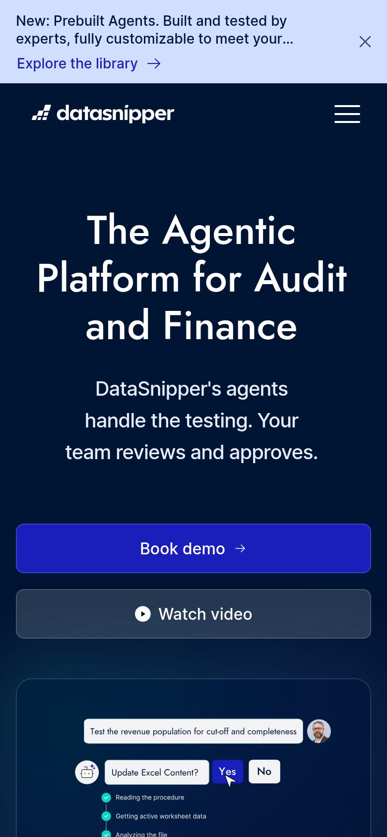 DataSnipper mobile capture for Mobile web