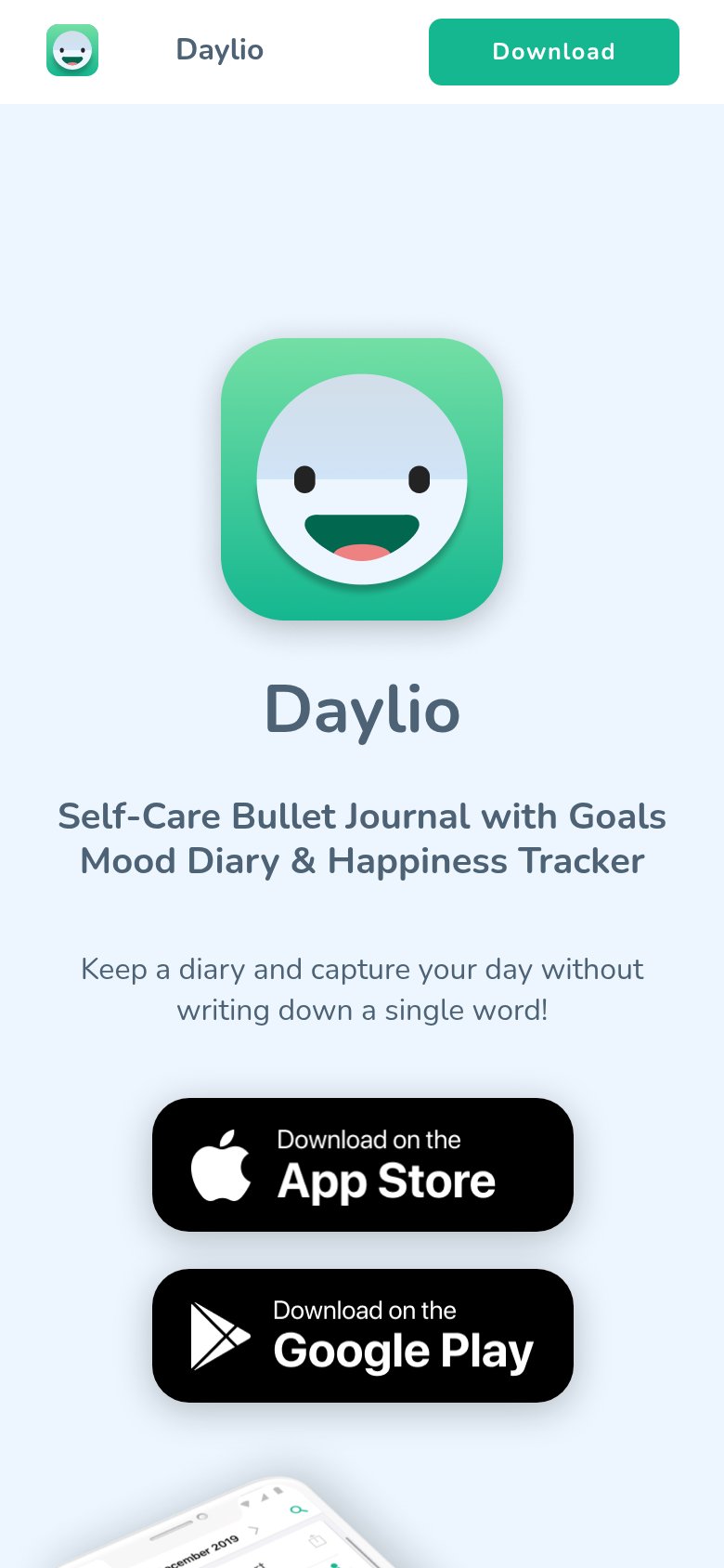 Daylio mobile capture for Mobile web