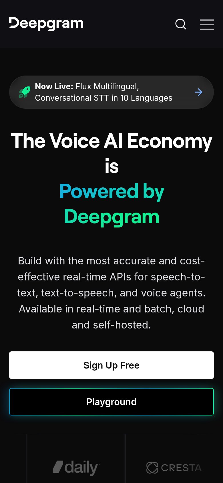 Deepgram mobile capture for Mobile web