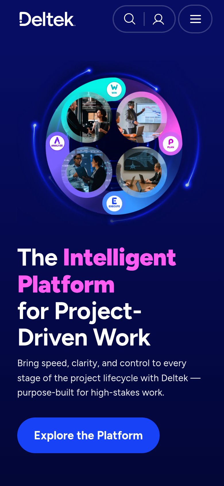 Unanet (GovWin-alternative capture) — Deltek GovWin IQ mobile capture for Mobile web