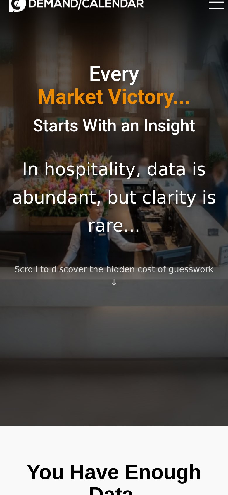 Demand Calendar mobile capture for Mobile web