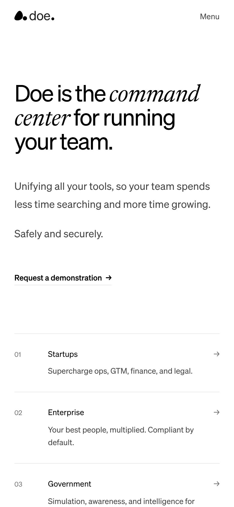 Doe mobile capture for Mobile web