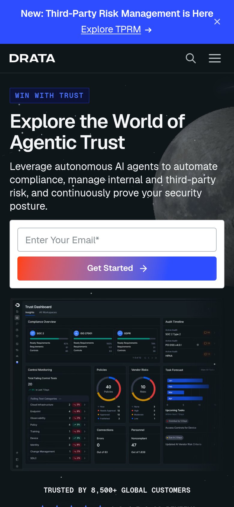Drata mobile capture for Mobile web