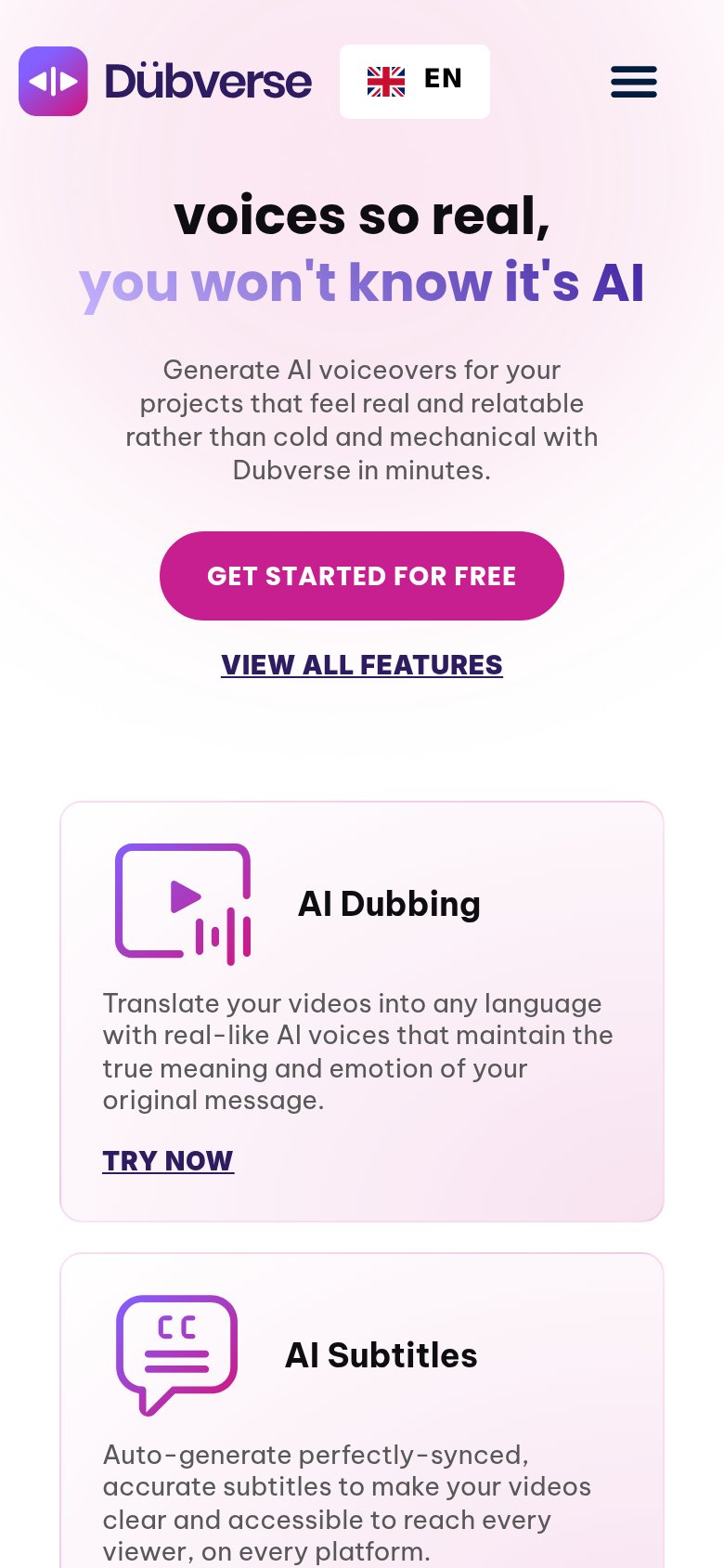 Dubverse mobile capture for Mobile web