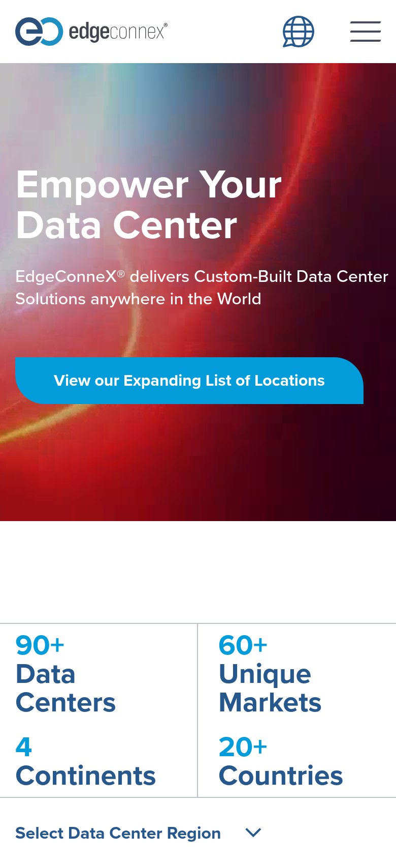 EdgeConneX mobile capture for Mobile web