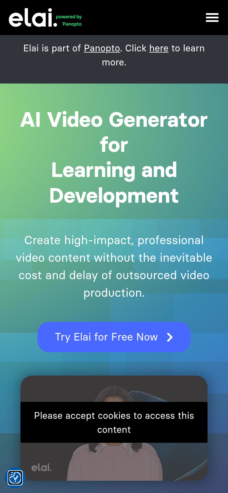 Elai.io mobile capture for Mobile web