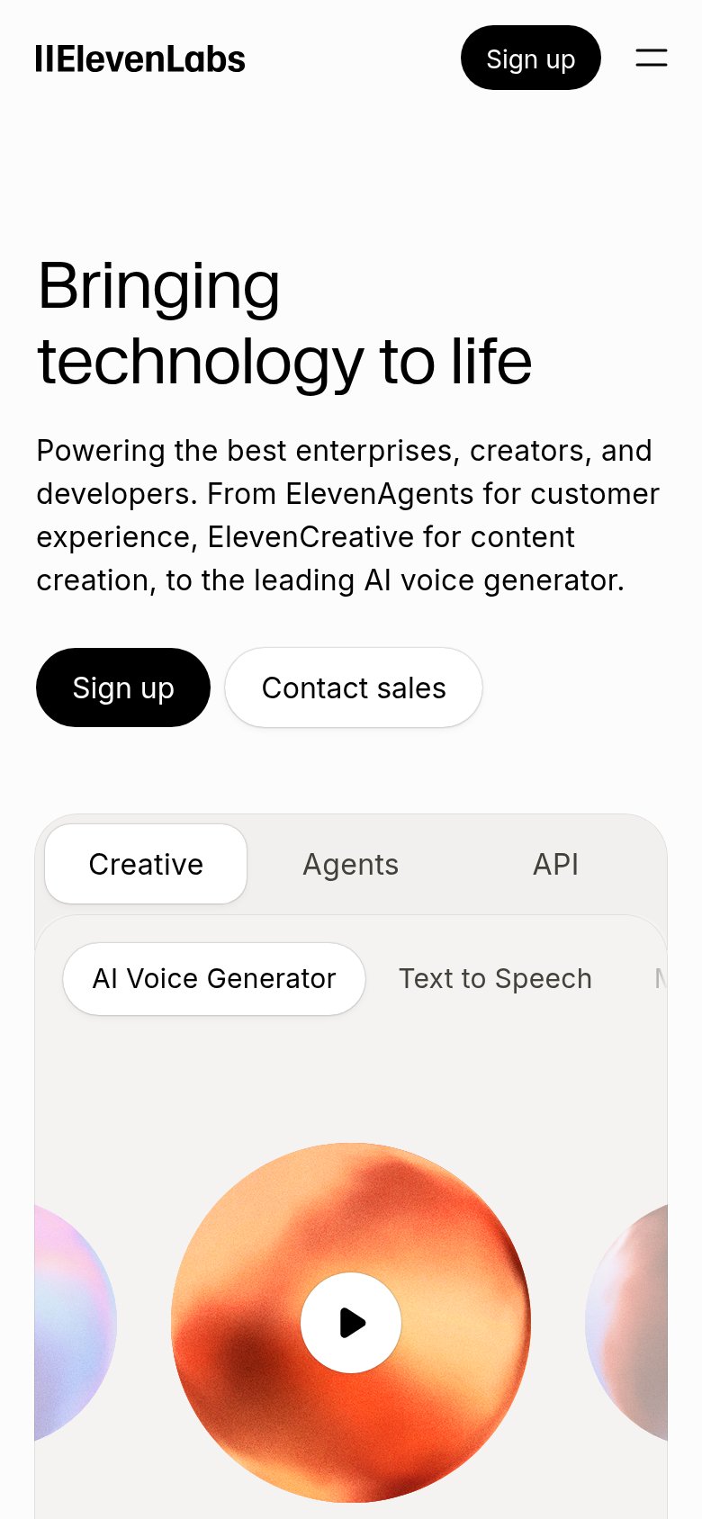 ElevenLabs mobile capture for Mobile web