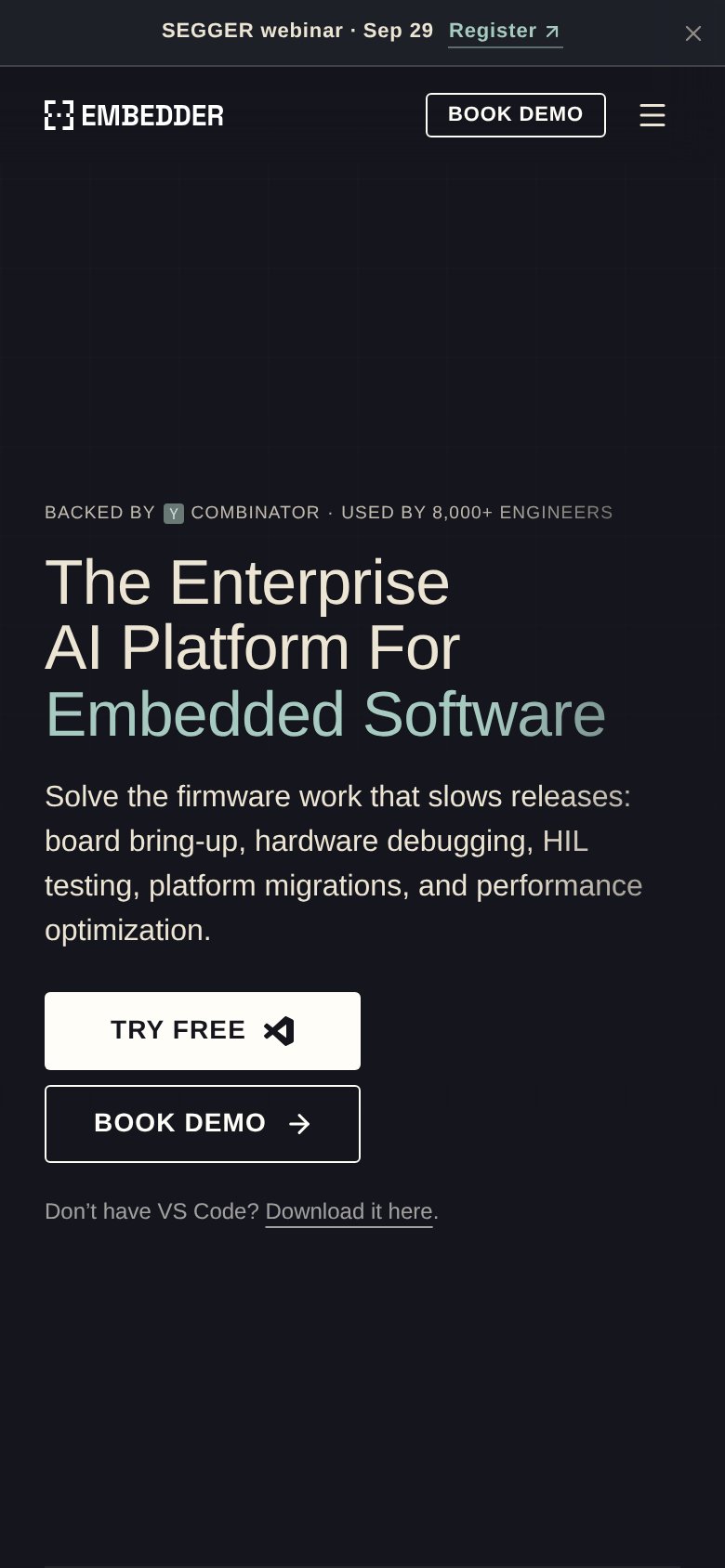 Embedder mobile capture for Mobile web