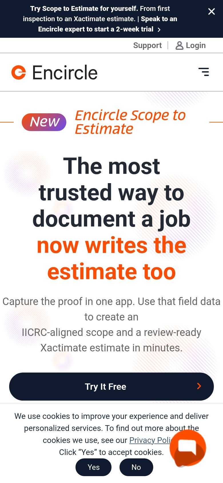Encircle mobile capture for Mobile web