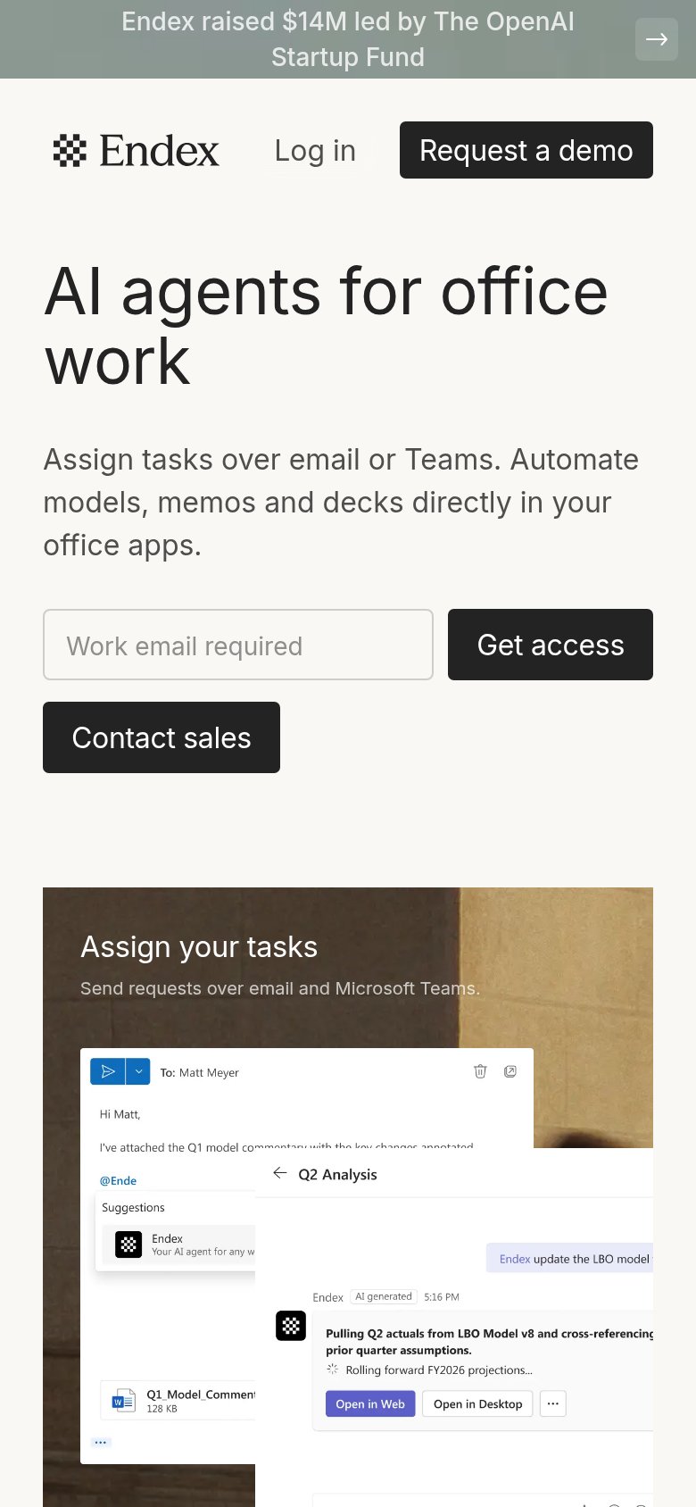 Endex mobile capture for Mobile web