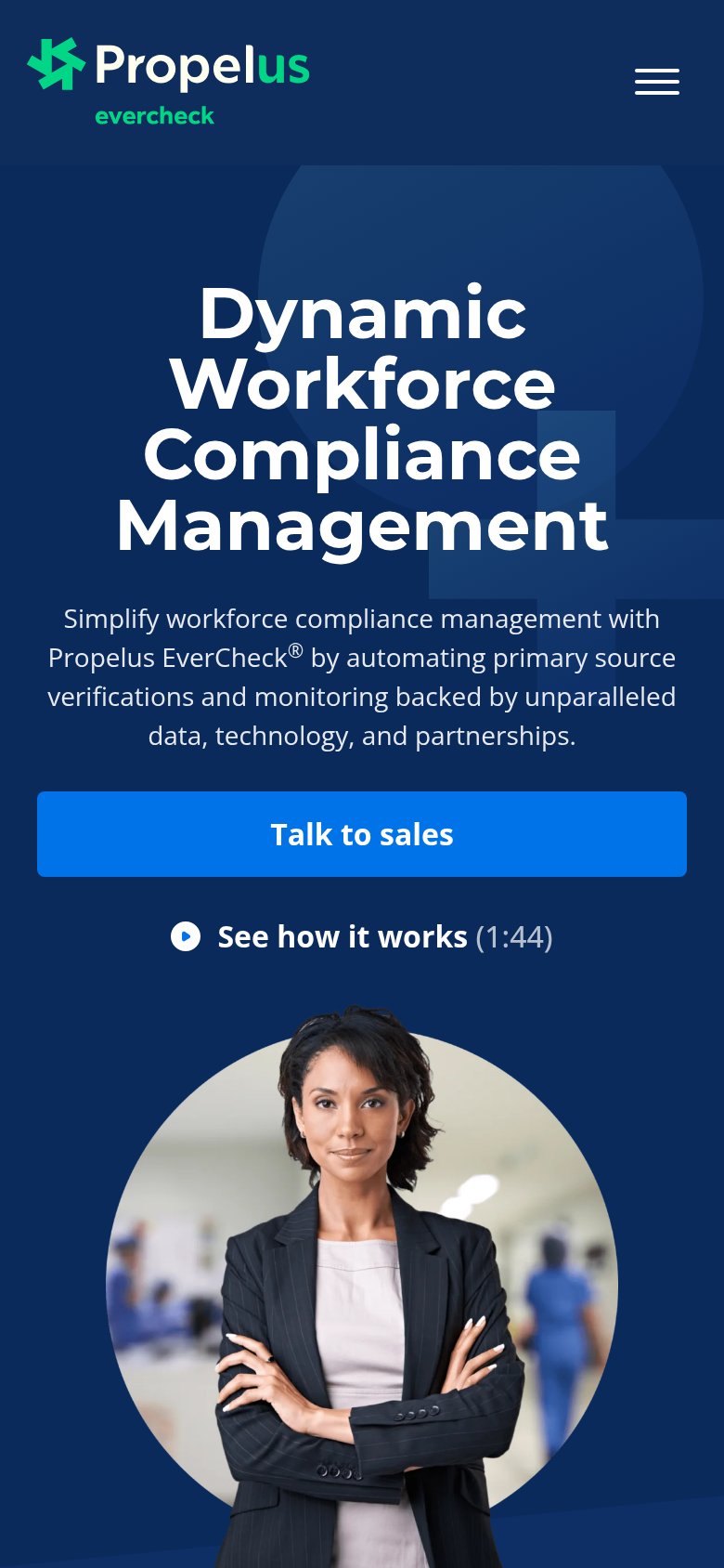 Evident (formerly known as license/credential compliance) — EverCheck mobile capture for Mobile web