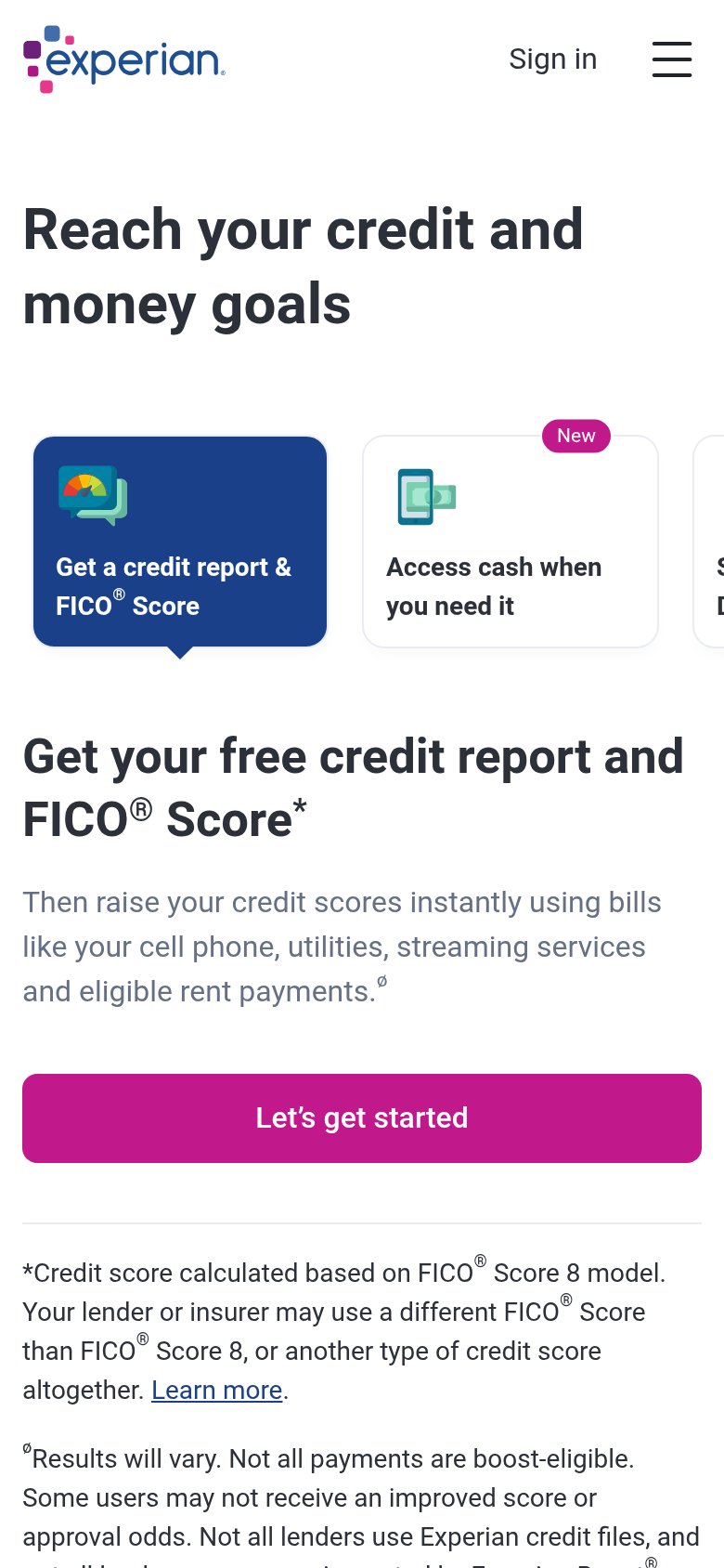 Experian BillFixer mobile capture for Mobile web