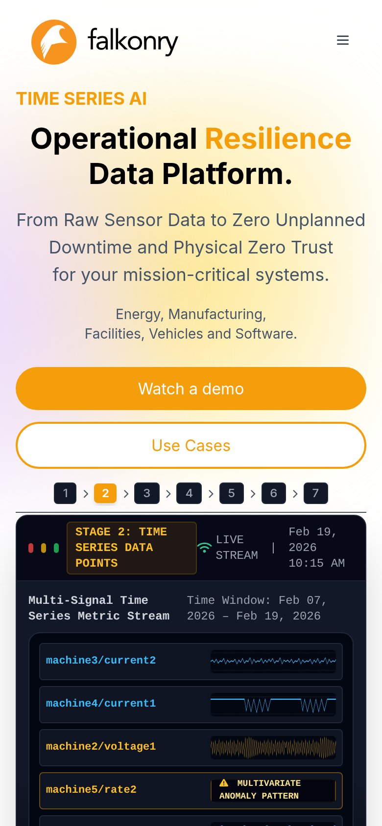 Falkonry mobile capture for Mobile web