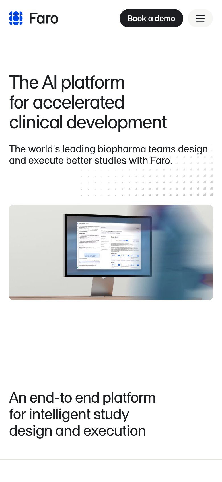 Faro Health mobile capture for Mobile web