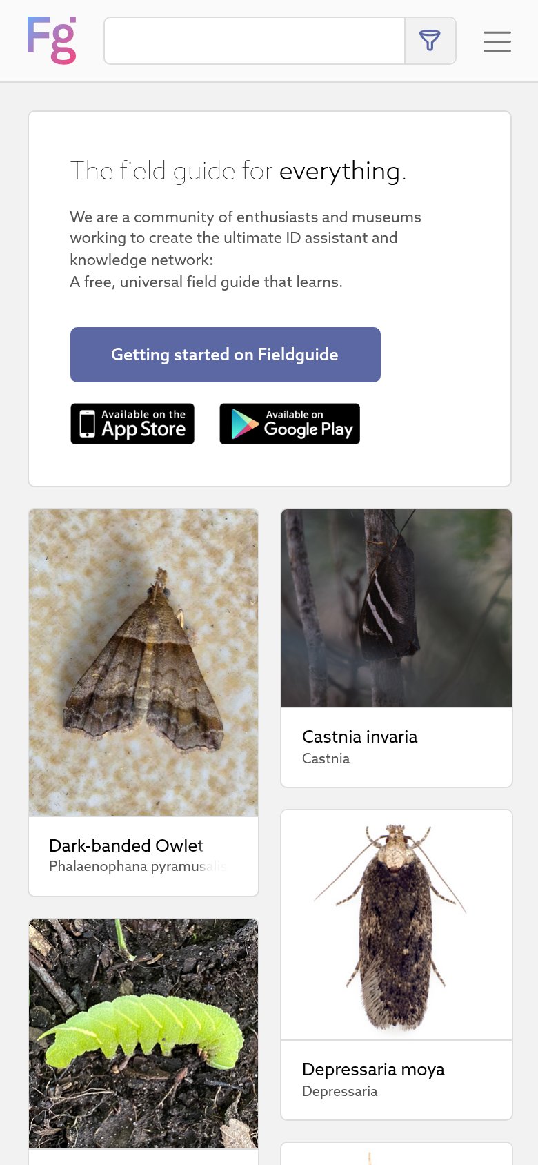 Fieldguide mobile capture for Mobile web