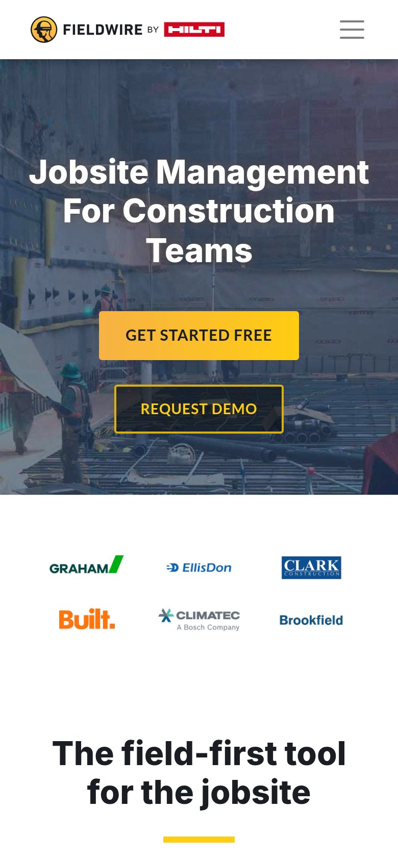 Fieldwire mobile capture for Mobile web