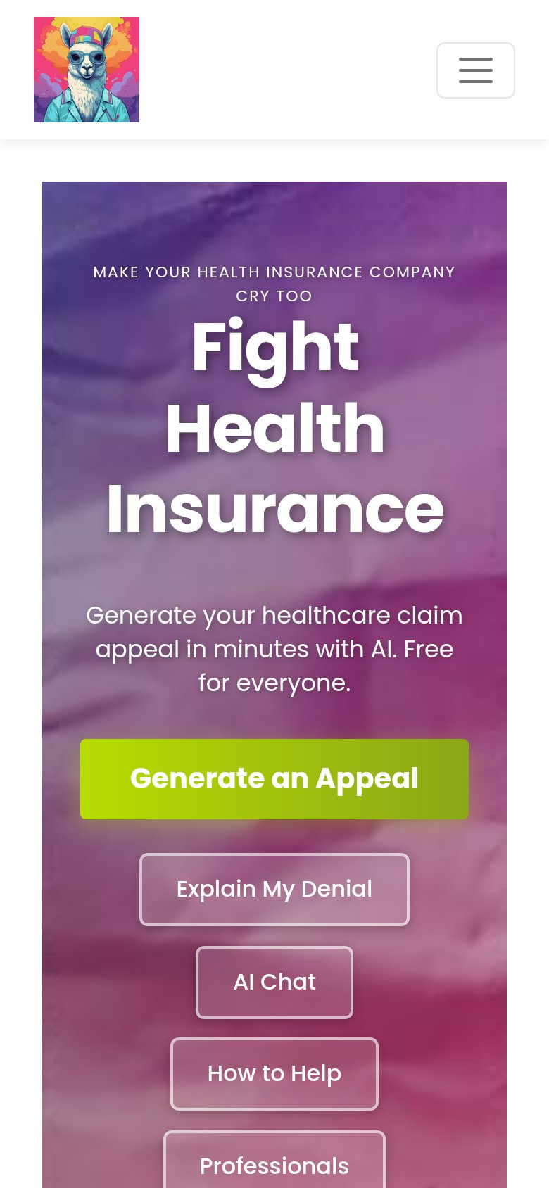 Fight Health Insurance mobile capture for Mobile web