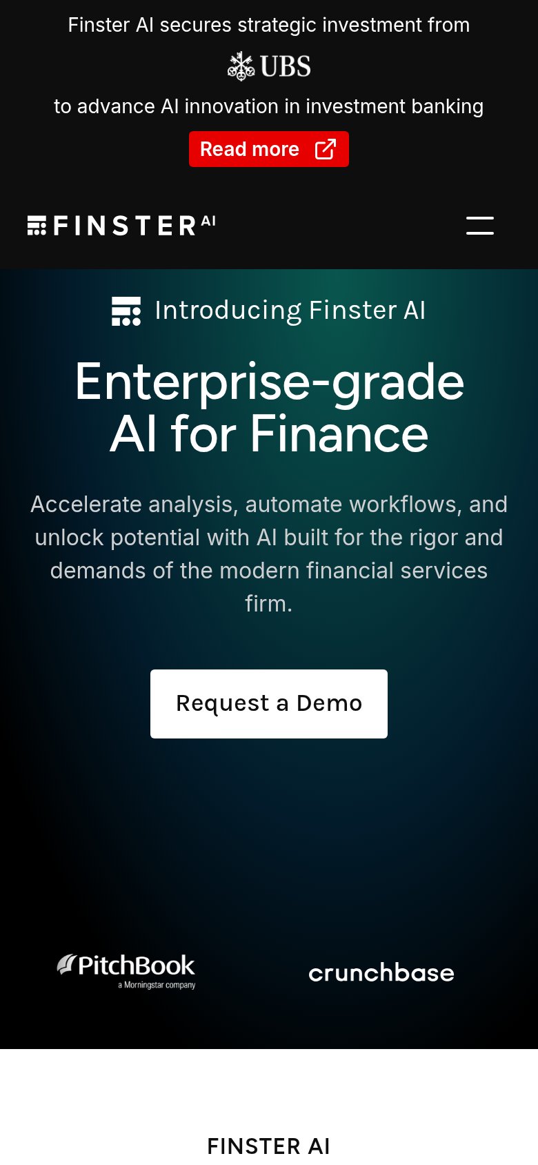 Finster AI mobile capture for Mobile web