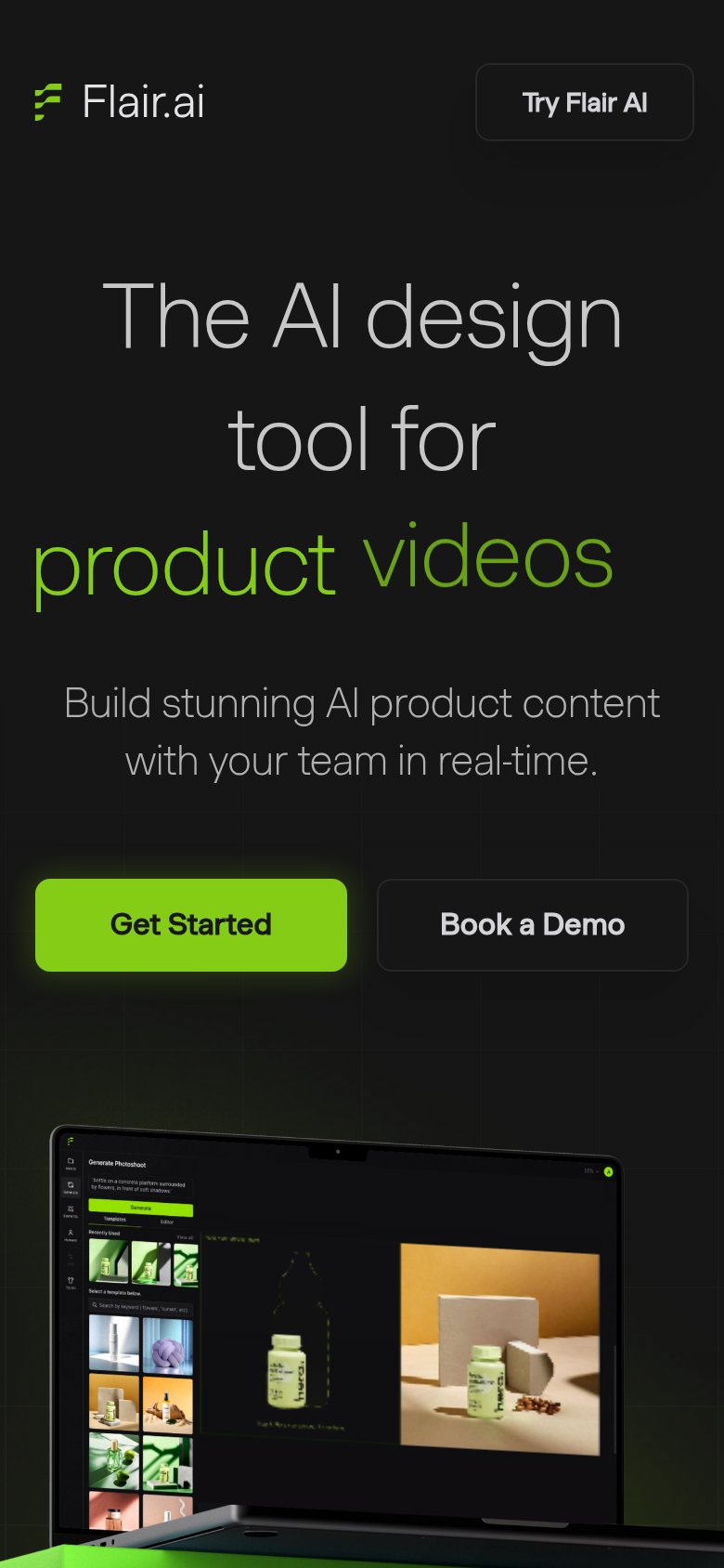 Flair AI mobile capture for Mobile web