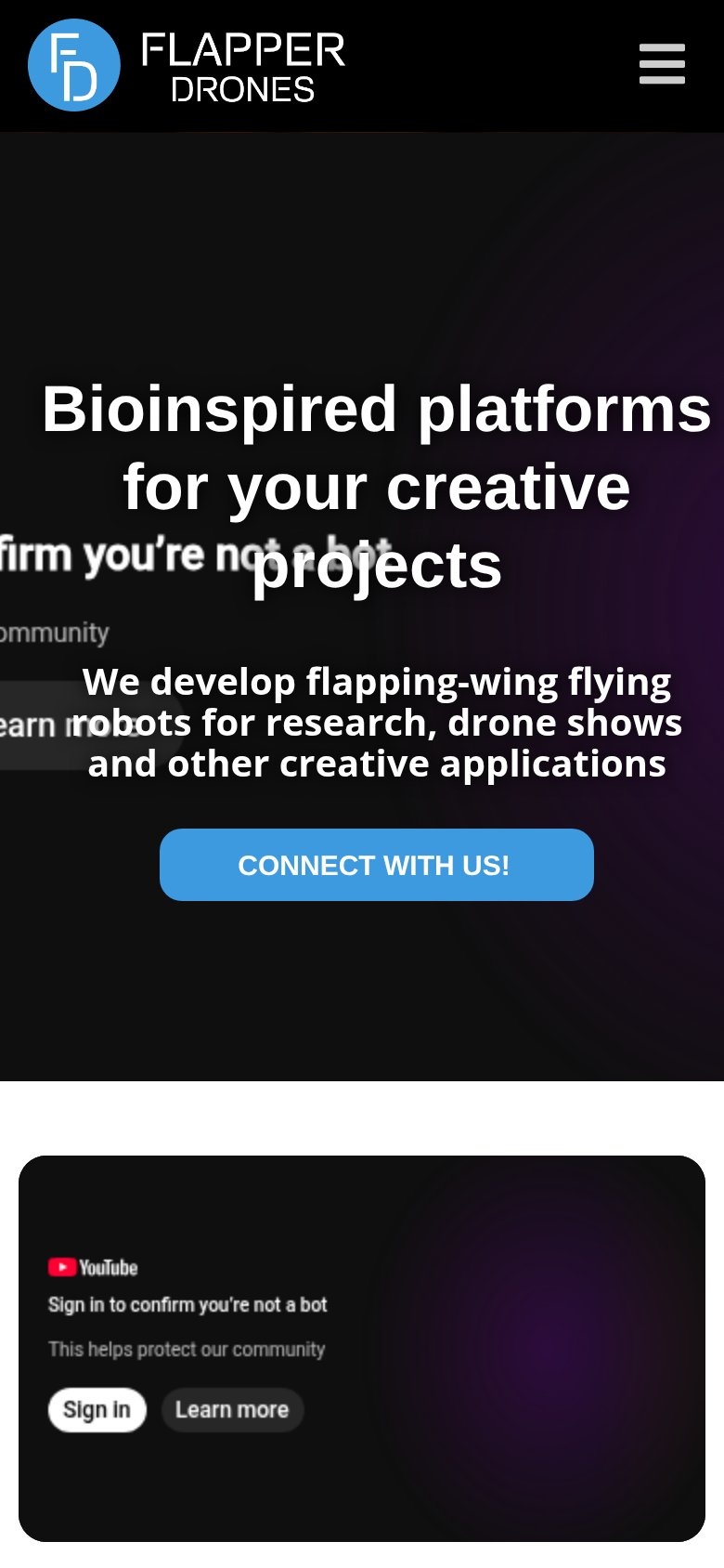 Flapper Drones mobile capture for Mobile web