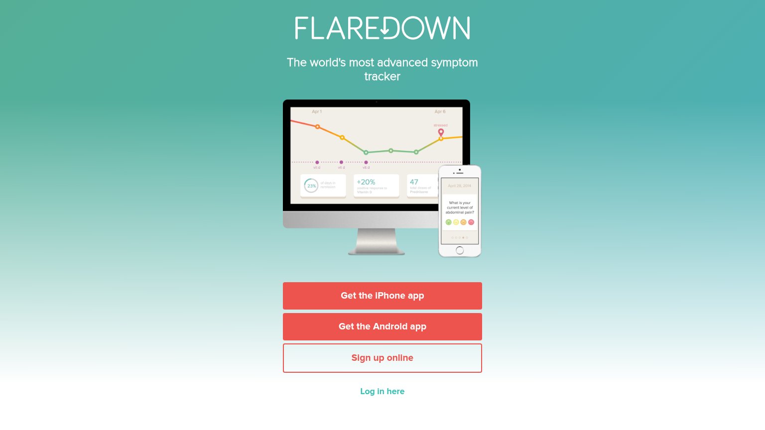 Flaredown desktop capture for Information hierarchy