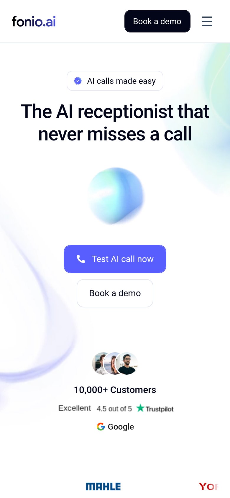 fonio.ai mobile capture for Mobile web