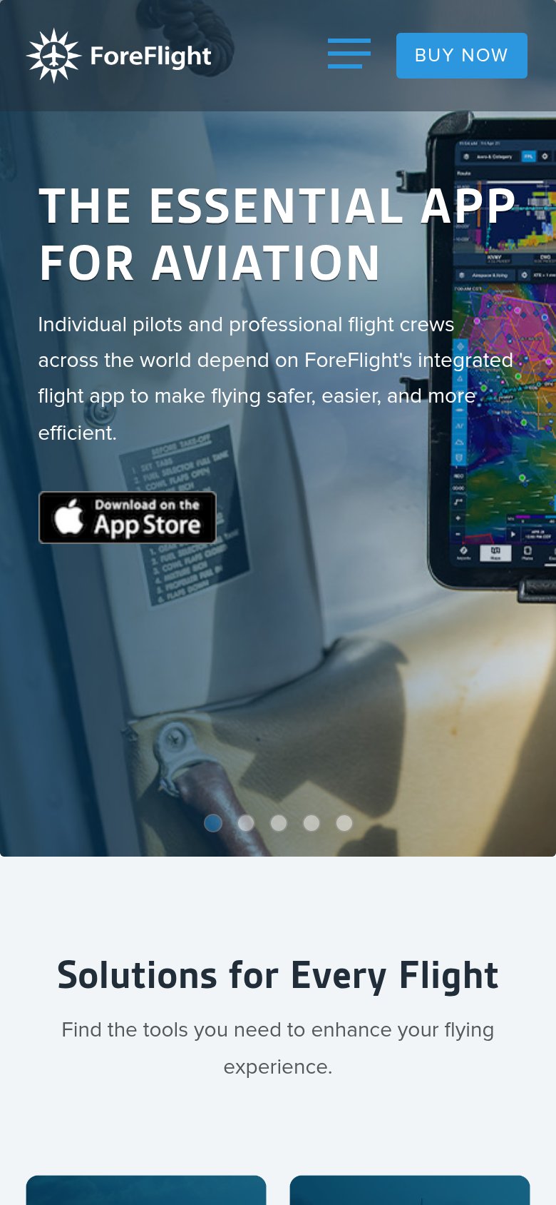 ForeFlight Dispatch mobile capture for Mobile web