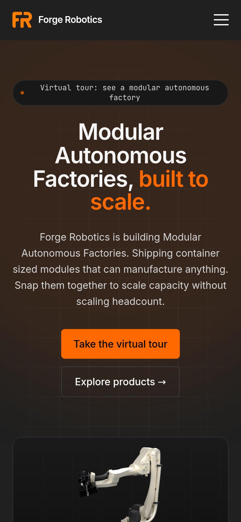 Forge Robotics mobile capture for Mobile web