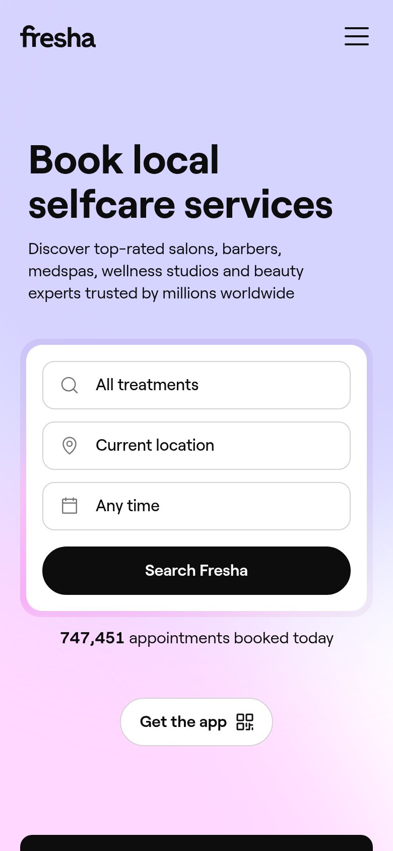 Fresha mobile capture for Mobile web