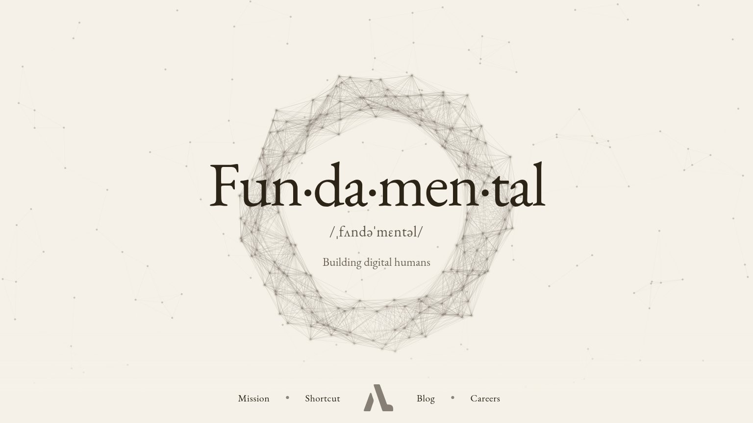 Fundamental Research Labs (Environments / RL evals) desktop capture for Information hierarchy