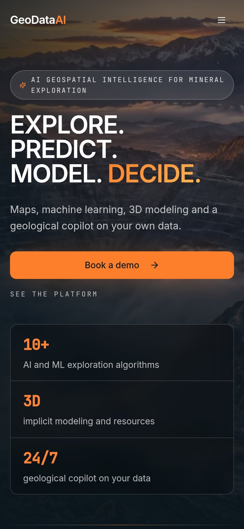 Kartograph (formerly Datarock's geoscience document AI space) — GeodataAI mobile capture for Mobile web