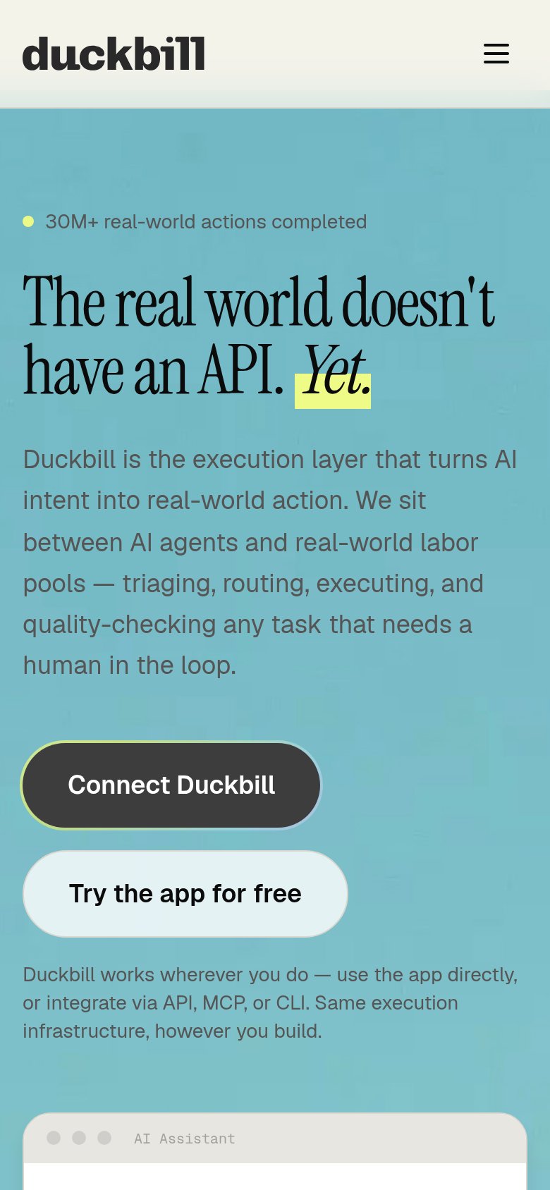 Duckbill mobile capture for Mobile web
