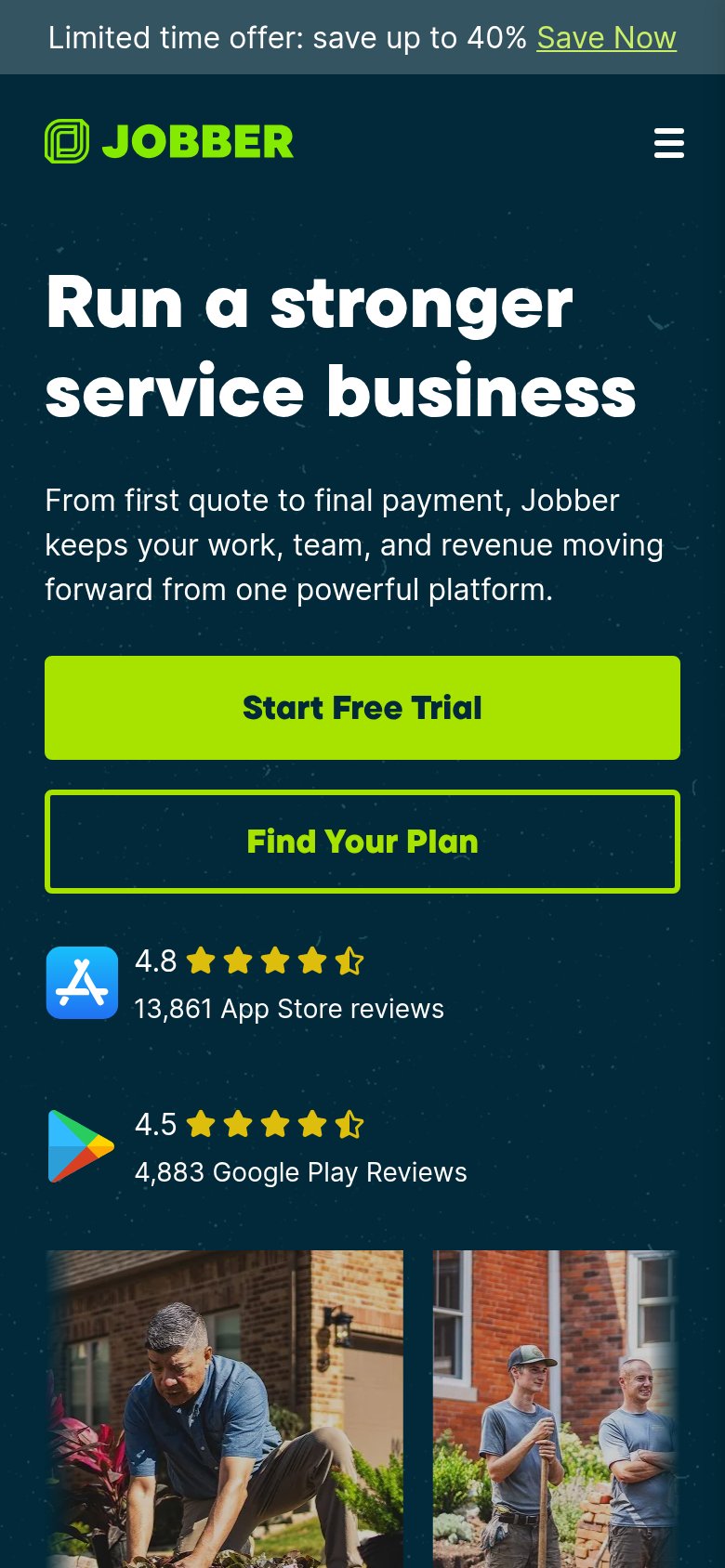 Jobber mobile capture for Mobile web