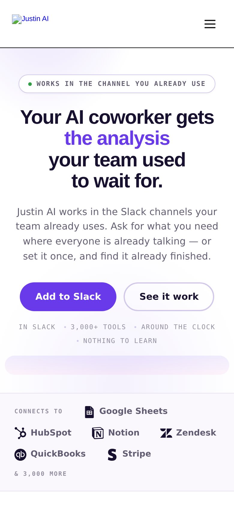 getjustin.ai mobile capture for Mobile web