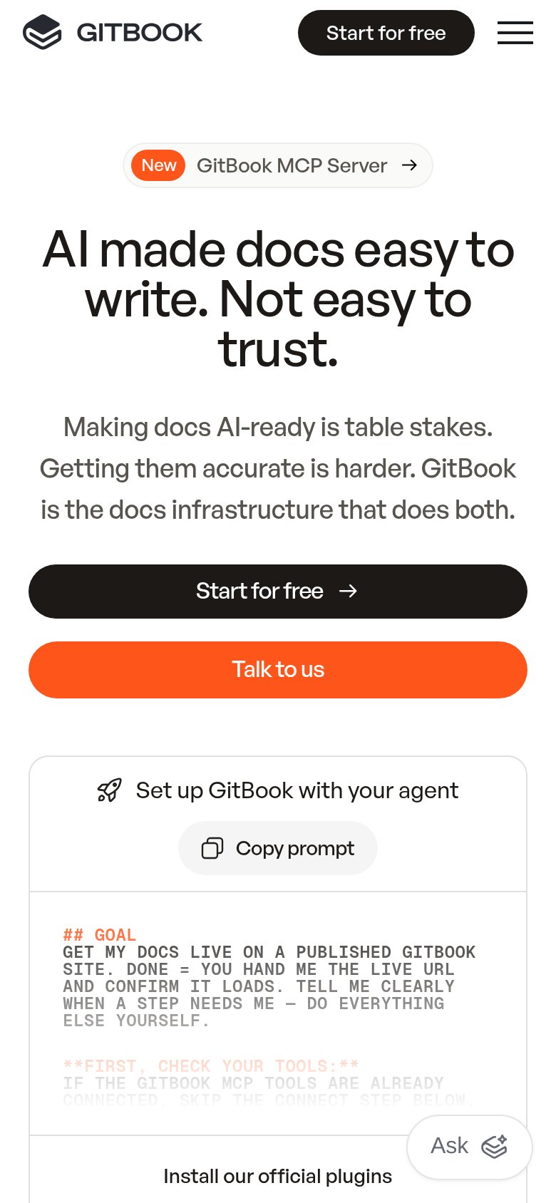 GitBook mobile capture for Mobile web