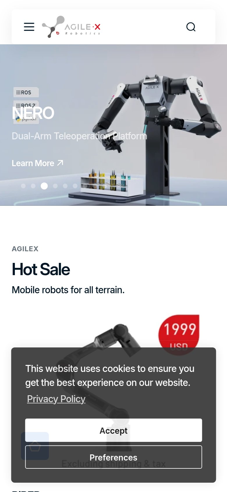 AgileX Robotics mobile capture for Mobile web