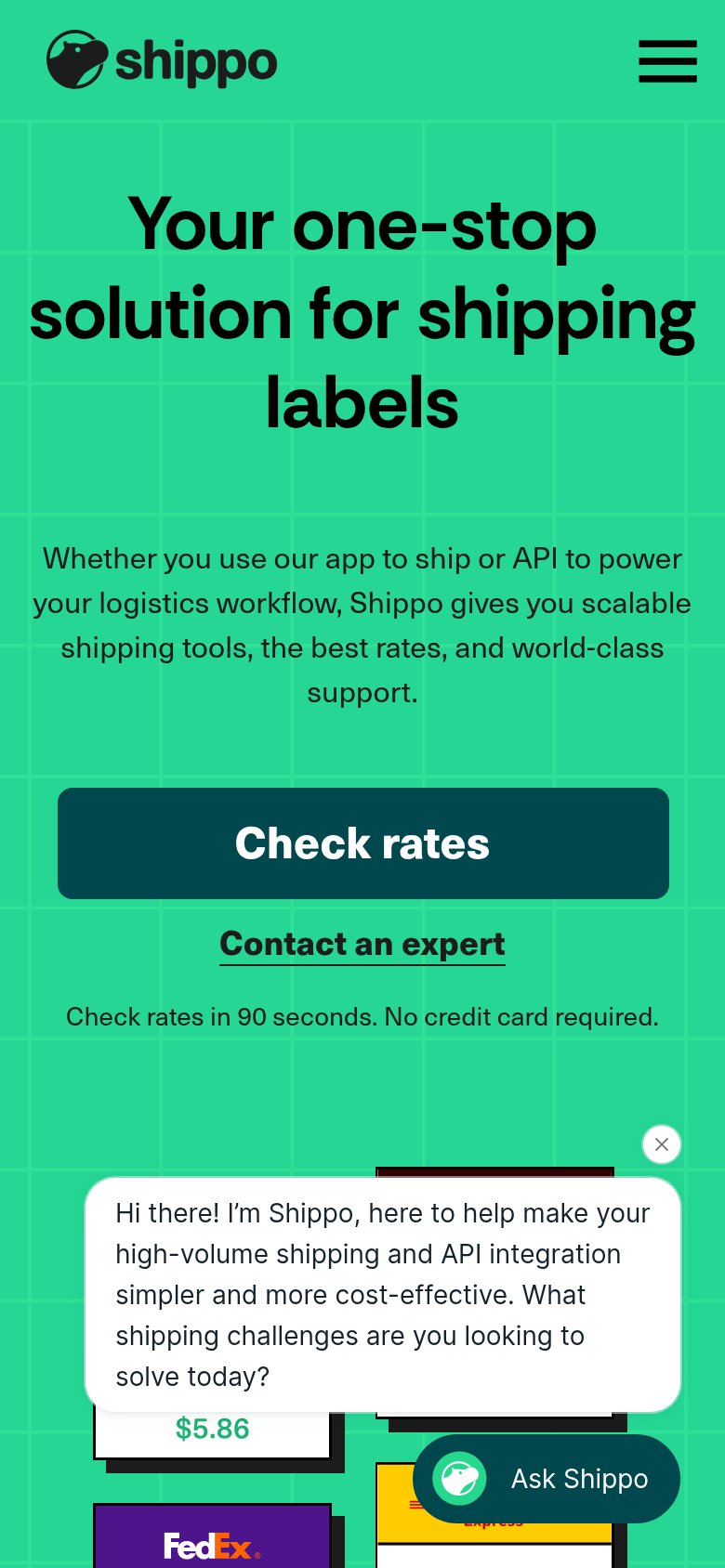 Shippo mobile capture for Mobile web