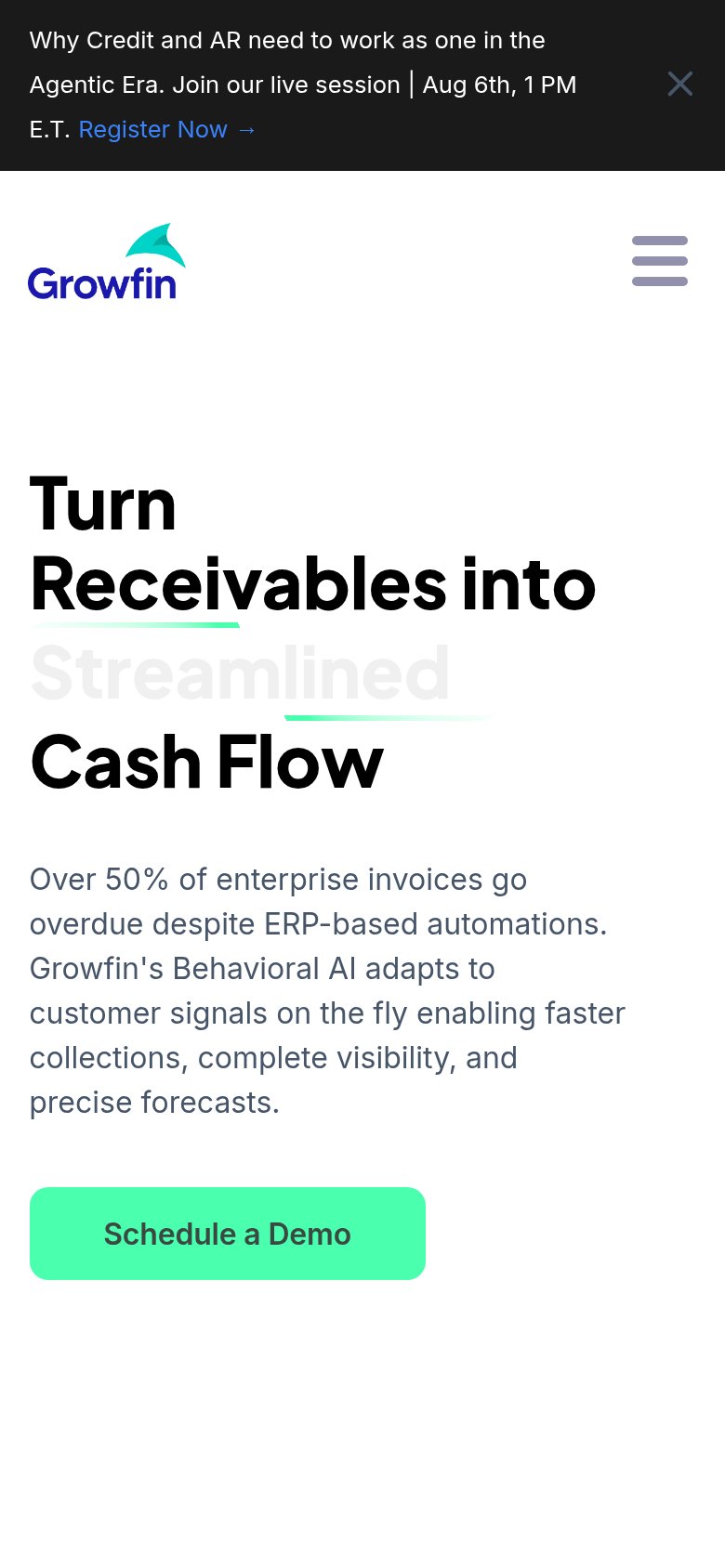 Growfin mobile capture for Mobile web