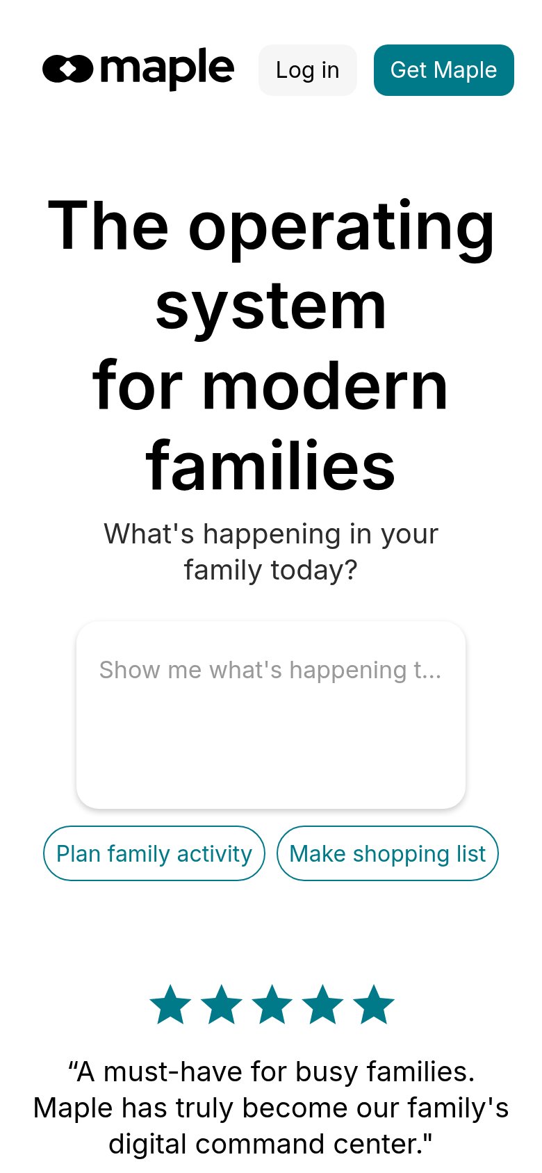 Maple mobile capture for Mobile web