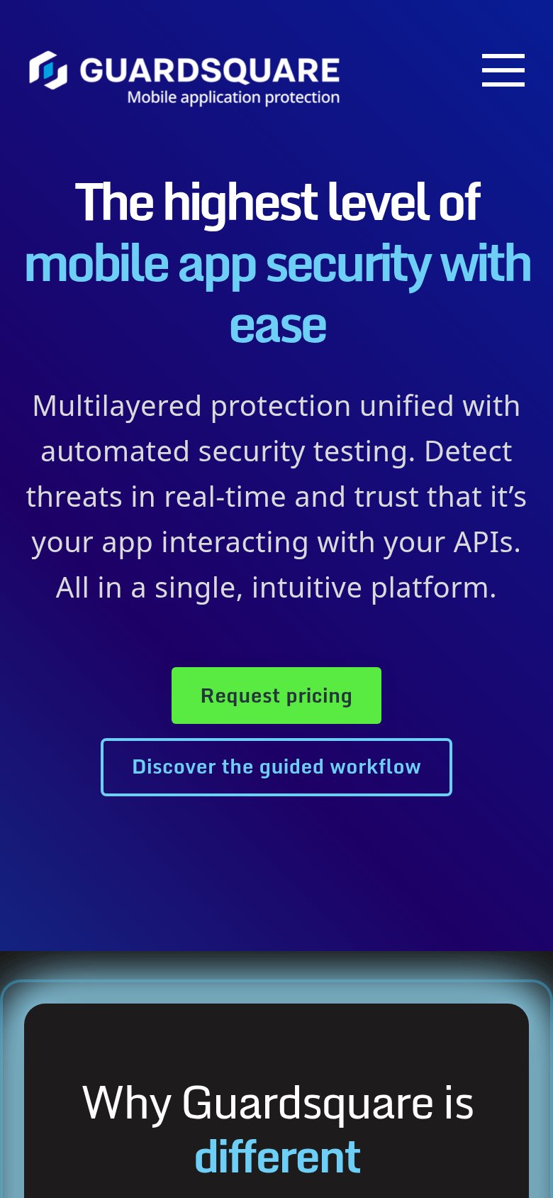 Guardsquare mobile capture for Mobile web