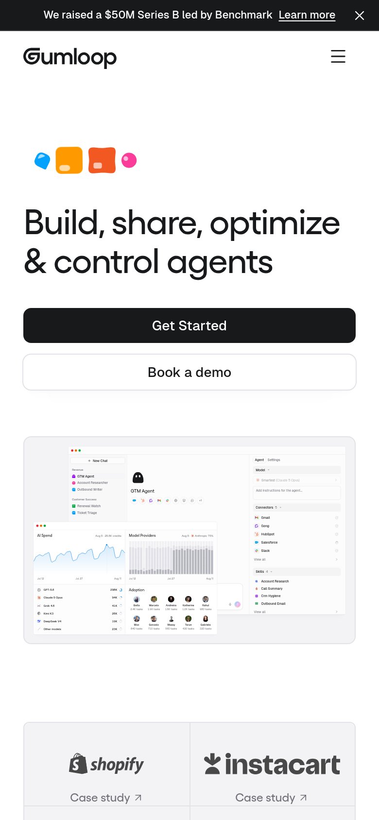 Gumloop mobile capture for Mobile web