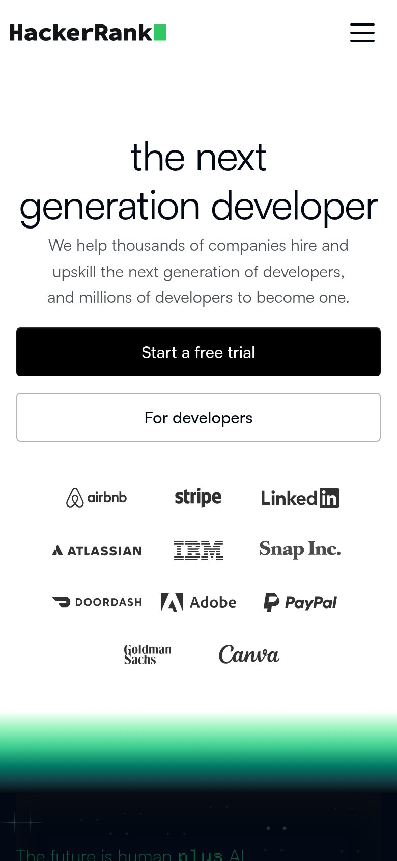 HackerRank mobile capture for Mobile web